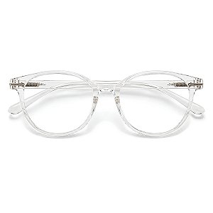 Óculos Grau +0.50 a +4.00 Redondo Brilho Transparente Lente Leitura Hipermetropia