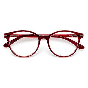 Óculos Grau +0.50 a +4.00 Redondo Brilho Vermelho Transparente Lente Leitura Hipermetropia