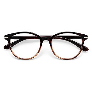 Óculos Grau +0.50 a +4.00 Redondo Brilho Marrom Leopardo Lente Leitura Hipermetropia