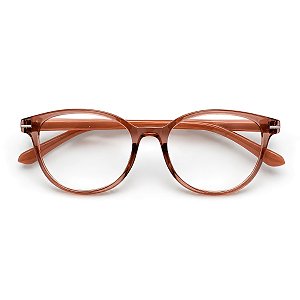 Óculos Grau +0.50 a +4.00 Redondo Brilho Rosa Transparente Lente Leitura Hipermetropia