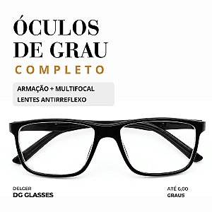 Óculos Retângular Brilho Multifocal até 6,00 Graus e -4,00 de Astigmatismo