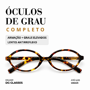 Óculos Oval Grau Alto até 6,00 Graus e -4,00 de Astigmatismo