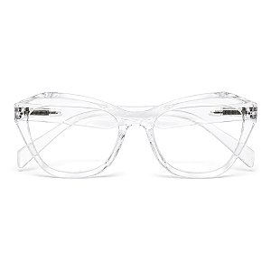 Óculos Gatinho Mirian Transparente Grau +0,50 até +5,00 Hipermetropia