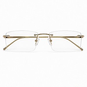 Óculos Grau +0.50 a +4.00 Balgriff Masculino Armação Dourada Lente Leitura