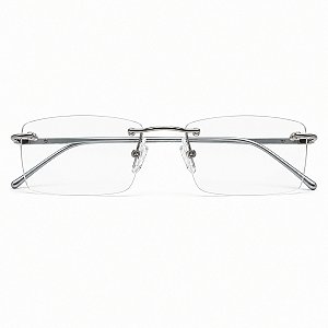 Óculos Grau +0.50 a +4.00 Balgriff Masculino Armação Prata Lente Leitura