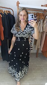 Vestido Flora Preto
