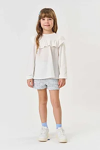 BLUSA ML E SHORT AZUL CLARO