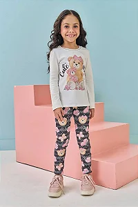 BLUSA ALONGADA EM COTTON E CALCA LEGGING EM FLYTECH ROSA CLARO