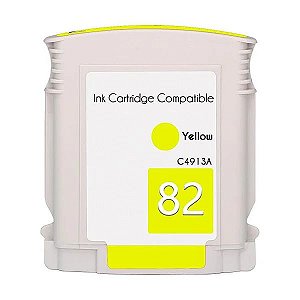 CARTUCHO DE TINTA COMPATÍVEL COM HP 82 C4913A AMARELO IMPORTADO 69ML
