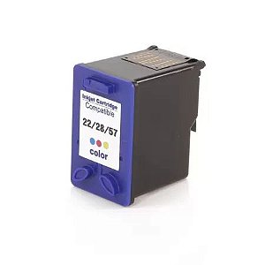 CARTUCHO DE TINTA COMPATÍVEL COM HP 22 28 57 COLORIDO MICROJET 14ML