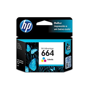 CARTUCHO DE TINTA ORIGINAL HP 664 COLORIDO 2ML