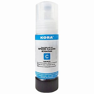 REFIL DE TINTA COMPATÍVEL COM EPSON T504C T544C CORANTE CIANO KORA 70ML