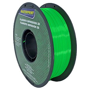 FILAMENTO 3D PLA PARA IMPRESSORA 3D 1.75MM MASTERPRINT COR BRILHANTE VERDE 1KG