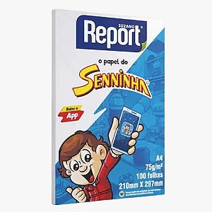PAPEL SULFITE SENINHA PEQUENO A4 COM 100 FOLHAS REPORT