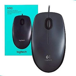 MOUSE COM FIO USB LOGITECH M90 PRETO
