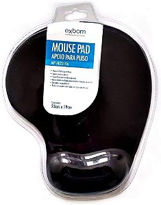 MOUSE PAD COM APOIO PARA PULSO SILICONE EXBOM MP AU2319A PRETO