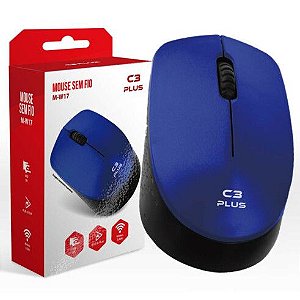 MOUSE SEM FIO WIRELESS PLUS 1000DPI C3TECH M-W17BL AZUL