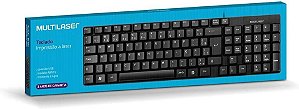 TECLADO COM FIO USB 1.2M RESISTENTE A LIQUIDOS MULTILASER TF100 TC193 PRETO