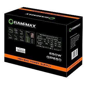 FONTE DE ALIMENTAÇÃO 650W 80PLUS BRONZE PFC ATIVO GAMEMAX GP-650
