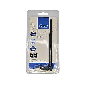 ADAPTADOR DE REDE USB WIRELESS 150MBP/S COM ANTENA KNUP KP-AW156