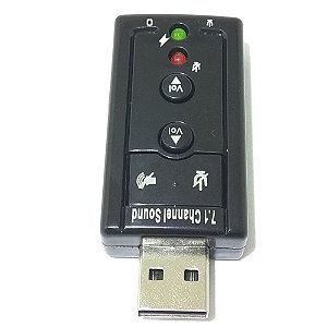 ADAPTADOR USB PARA PLACA DE SOM USB 2.0 VIRTUAL CHANNEL EXTERNO IT-BLUE LE-5556