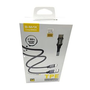 CABO MICRO USB TIPO C 2M CARGA RAPIDA B-MAX BM-8630
