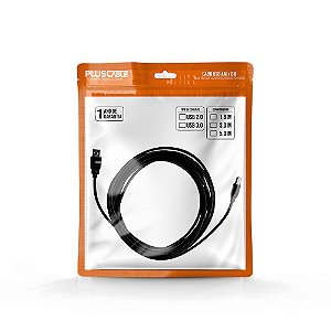CABO PARA IMPRESSORA USB 2.0 AM/BM 1,8M PLUSCABLE PC-USB1801