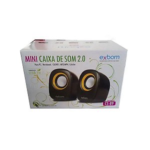 MINI CAIXA DE SOM PARA PC E NOTEBOOK USB 2.0 RMS EXBOM CS89