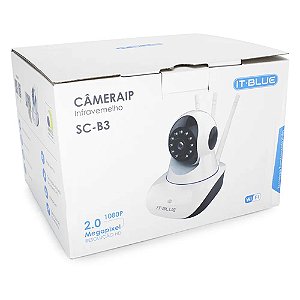 CÂMERA DE SEGURANÇA IP COM INFRAVERMELHO WI-FI IT-BLUE SC-B3 BRANCO