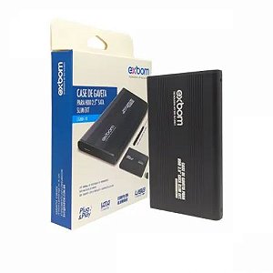 CASE DE GAVETA PARA HD 2.5 SATA III EXBOM CGHD-10