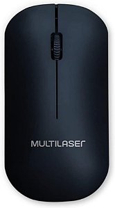 MOUSE SEM FIO SLIM BOX 1200DPI 3 BOTÕES MULTILASER MS100 MO307 PRETO