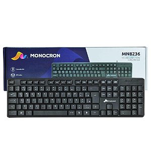 TECLADO COM FIO USB MONOCRON M8236 PRETO