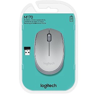 MOUSE SEM FIO LOGITECH M170 PRATA