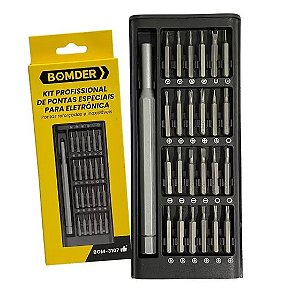 KIT PROFISSIONAL PONTAS ESPECIAS PARA ELETRONICA BOMDER BOM-3107