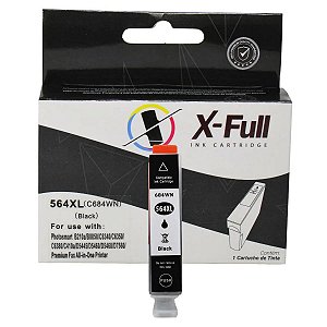 CARTUCHO DE TINTA COMPATÍVEL COM HP 564XL BK PRETO X-FULL 21,6ML