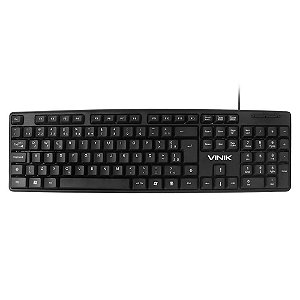 TECLADO COM FIO USB 1.8M VINIK CT301 PRETO