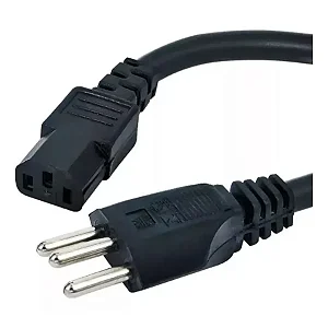 CABO DE FORÇA PARA MONITOR OU GABINETE PADRÃO 1,2M BRAZIL PC 40924 PRETO
