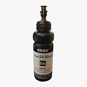 REFIL DE TNTA COMPATÍVEL COM HP VIVERA CORANTE PRETA KORA 100ML