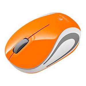 MOUSE SEM FIO MINI LOGITECH M187 LARANJA