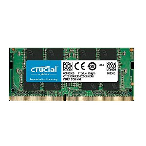 MEMÓRIA RAM PARA NOTEBOOK CRUCIAL 16GB DD4 3200MHZ