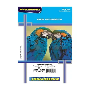 PAPEL FOTOGRÁFICO GLOSSY 180G A4 MASTERPRNT COM 20 FOLHAS