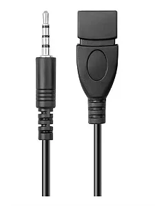 CABO USB FÊMEA E P2 MACHO IMPORTADO PRETO