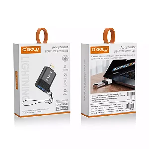 ADAPTADOR LIGHTNING PARA USB A'GOLD CBA-22