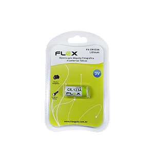 PILHA LITHIUM 3V FX CR123A FLEX 1 UNIDADE