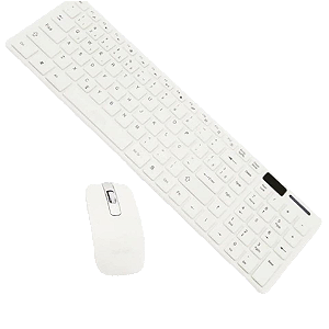 KIT TECLADO E MOUSE 2.4G SEM FIO KP TE123 KNUP BRANCO