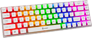 TECLADO GAMER LUMINI COM FIO RGB EVOLUT EG217 BRANCO