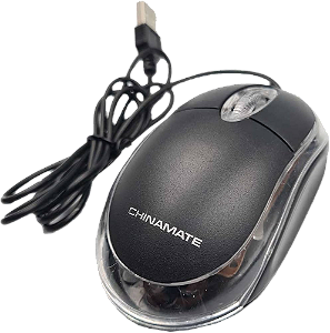 MOUSE OFFICE COM FIO CM10 CHINAMATE PRETO