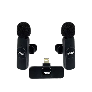 MICROFONE DE LAPELA SEM FIO LIGHTNING IPHONE LE932 LELONG