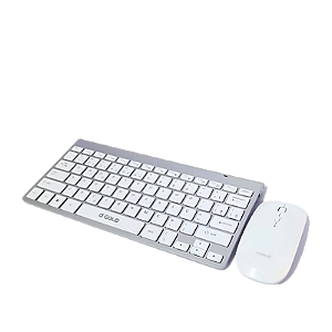 Kit Teclado e Mouse Sem Fio A'Gold TCD02 Branco