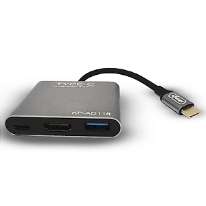 ADAPTADOR TIPO-C PARA USB 3.0 E HDMI KP-AD118 KNUP